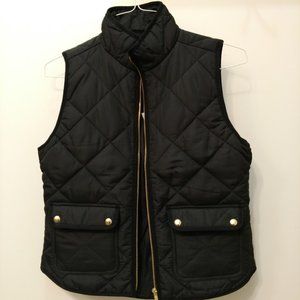 NWT J Crew Factory Black Puffer Vest